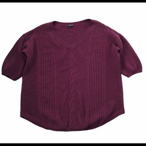 Torrid Burgundy V-neck Sweater